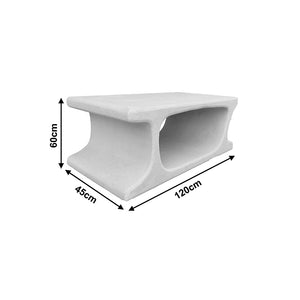 Τραπέζι σαλονιού Nafel  mdf λευκό 120x60x45εκ - Pakobazaar