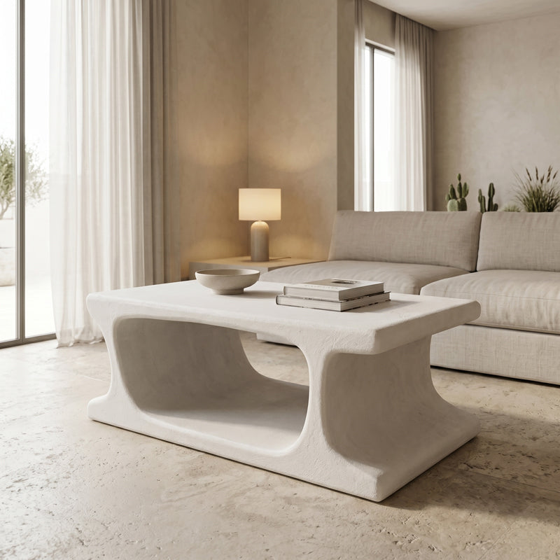 Τραπέζι σαλονιού Nafel  mdf λευκό 120x60x45εκ - Pakobazaar