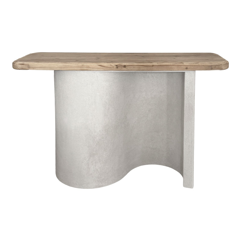 Κονσόλα Jeckie  ξύλο ελάτου-mdf oak-λευκό 120x38x80εκ - Pakobazaar