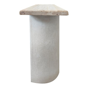 Κονσόλα Jeckie  ξύλο ελάτου-mdf oak-λευκό 120x38x80εκ - Pakobazaar