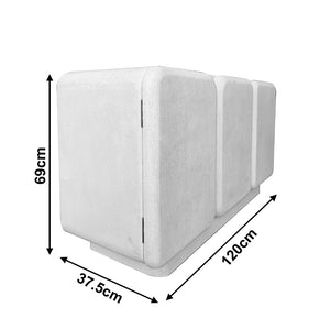 Μπουφές Kooldio  mdf λευκό 120x37.5x69εκ - Pakobazaar