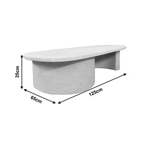 Τραπέζι σαλονιού Verven  mdf λευκό 120x60x32εκ - Pakobazaar