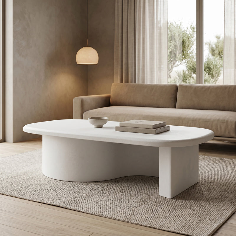 Τραπέζι σαλονιού Verven  mdf λευκό 120x60x32εκ - Pakobazaar