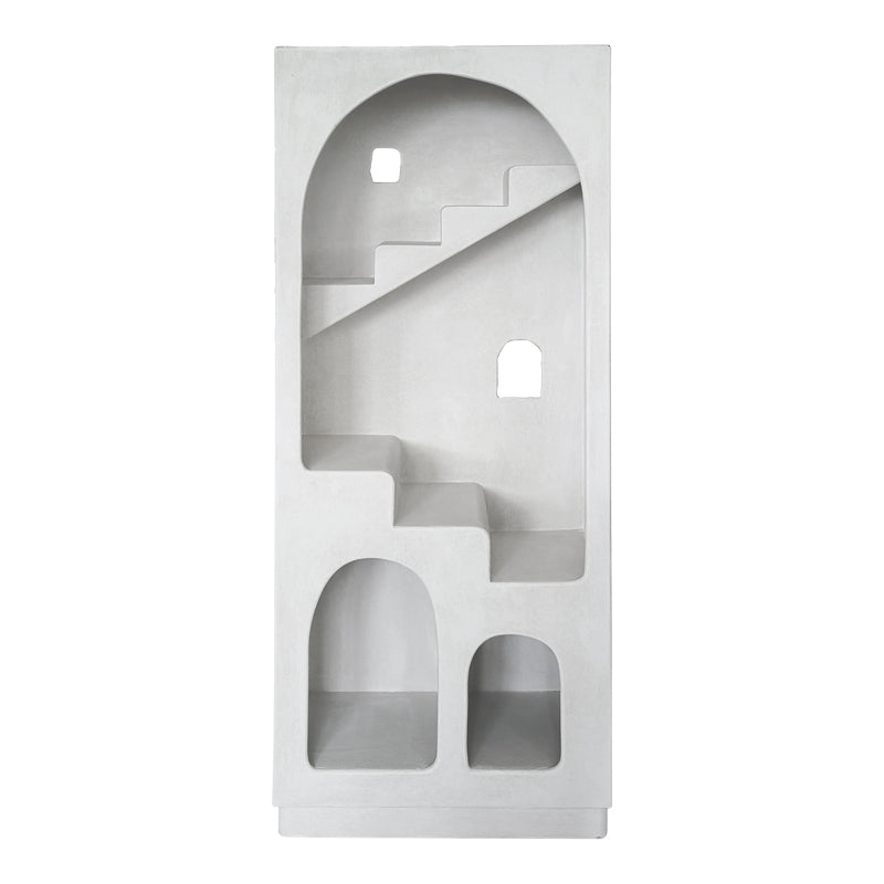 Βιβλιοθήκη-ραφιέρα Boolten  mdf λευκό 80x38x190εκ - Pakobazaar