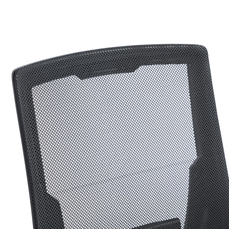 Καρέκλα γραφείου εργασίας Penza  mesh χρώμα μαύρο 48x58x92-102εκ - Pakobazaar