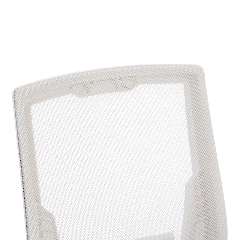 Καρέκλα γραφείου εργασίας Penza  λευκή - mesh γκρι 48x58x92-102εκ - Pakobazaar