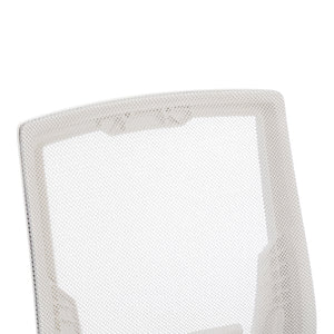 Καρέκλα γραφείου εργασίας Penza  λευκή - mesh γκρι 48x58x92-102εκ - Pakobazaar