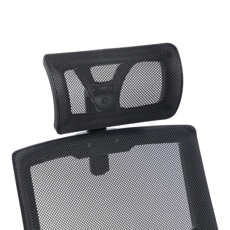 Καρέκλα γραφείου Plymot  mesh χρώμα μαύρο 48x58x112-122εκ - Pakobazaar