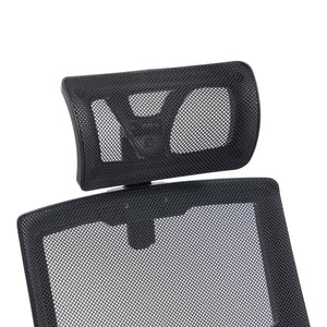 Καρέκλα γραφείου Plymot  mesh χρώμα μαύρο 48x58x112-122εκ - Pakobazaar