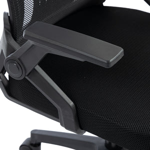 Καρέκλα γραφείου Plymot  mesh χρώμα μαύρο 48x58x112-122εκ - Pakobazaar