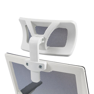 Καρέκλα γραφείου Plymot  λευκή - mesh μαύρο 48x58x112-122εκ - Pakobazaar