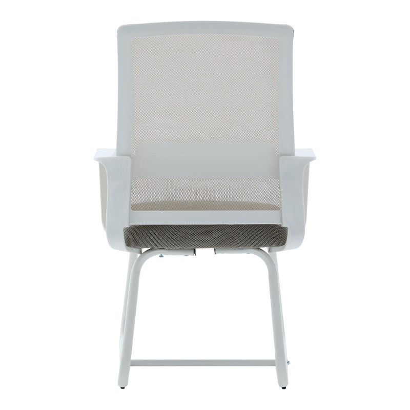 Καρέκλα επισκέπτη Palma  λευκή- mesh γκρι 46x52x94εκ - Pakobazaar