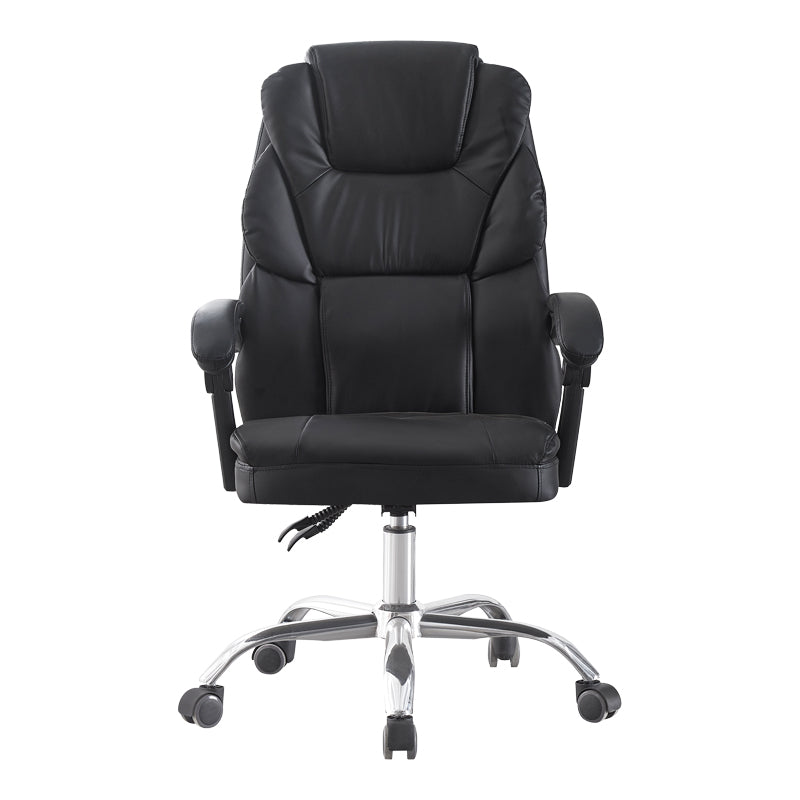 Καρέκλα γραφείου διευθυντή Sanema  pu μαύρο 62x67x112-122εκ - Pakobazaar