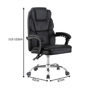 Καρέκλα γραφείου διευθυντή Sanema  pu μαύρο 62x67x112-122εκ - Pakobazaar