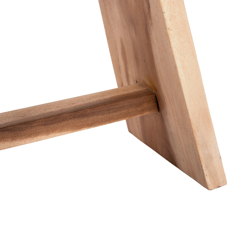Σκαμπό Saddle  suar ξύλο σε φυσική απόχρωση 50x30x50εκ - Pakobazaar