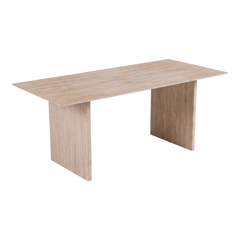 Τραπέζι Releno  sintered stone σε όψη τραβερτίνας 180x90x75εκ - Pakobazaar