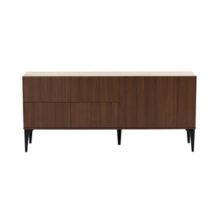 Κονσόλα Roumeli Travertine - Καρυδί Nile 180x40x80 εκ. Μελαμίνης