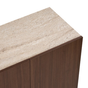 Κονσόλα Roumeli Travertine - Καρυδί Nile 180x40x80 εκ. Μελαμίνης