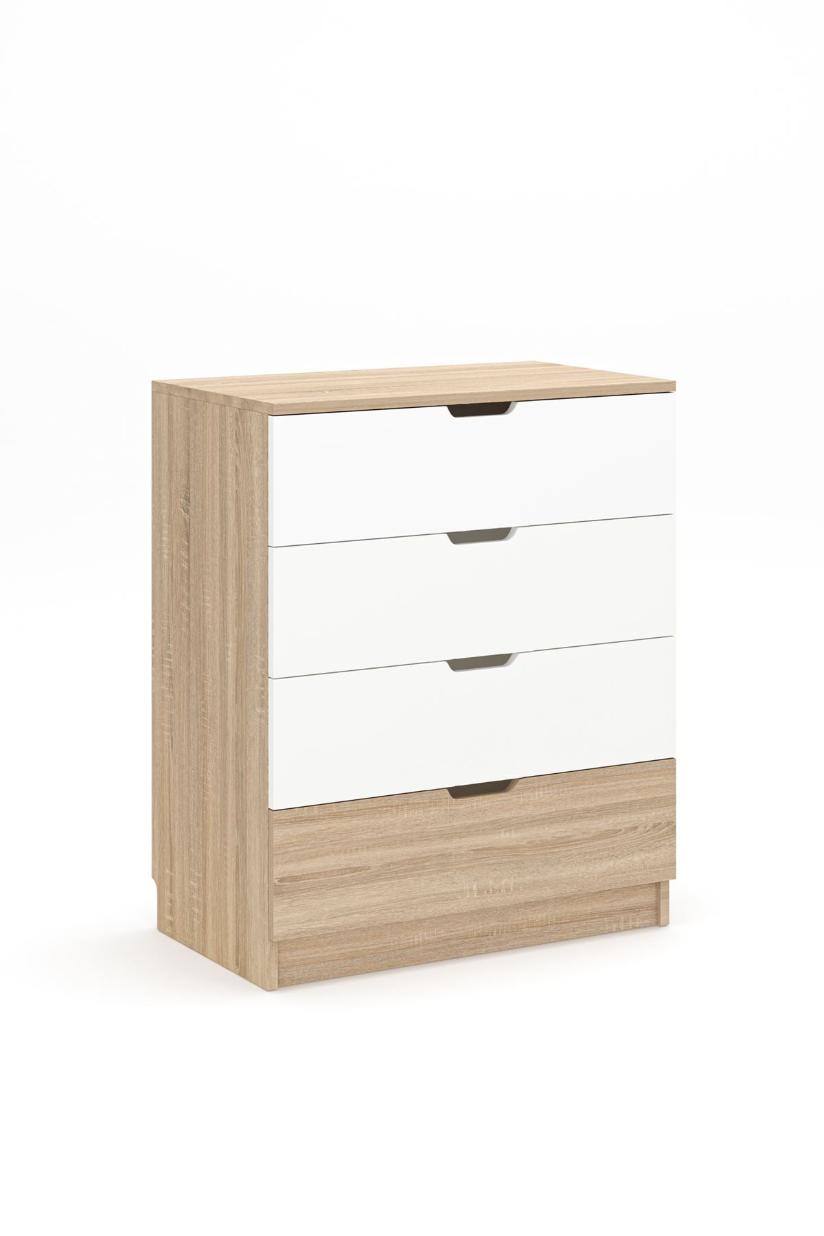 Συρταριέρα Kala Δρυς Sonoma - Λευκό 75x44.5x90.5 εκ. Μελαμίνης