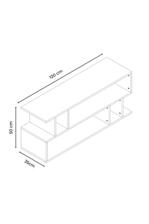 Έπιπλο Τηλεόρασης Kallirachi Λευκό 120x35x50 εκ. Μελαμίνης
