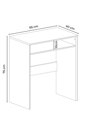 Γραφείο Trahili Δρυς Sonoma - Λευκό 65x40x75 εκ. Μελαμίνης