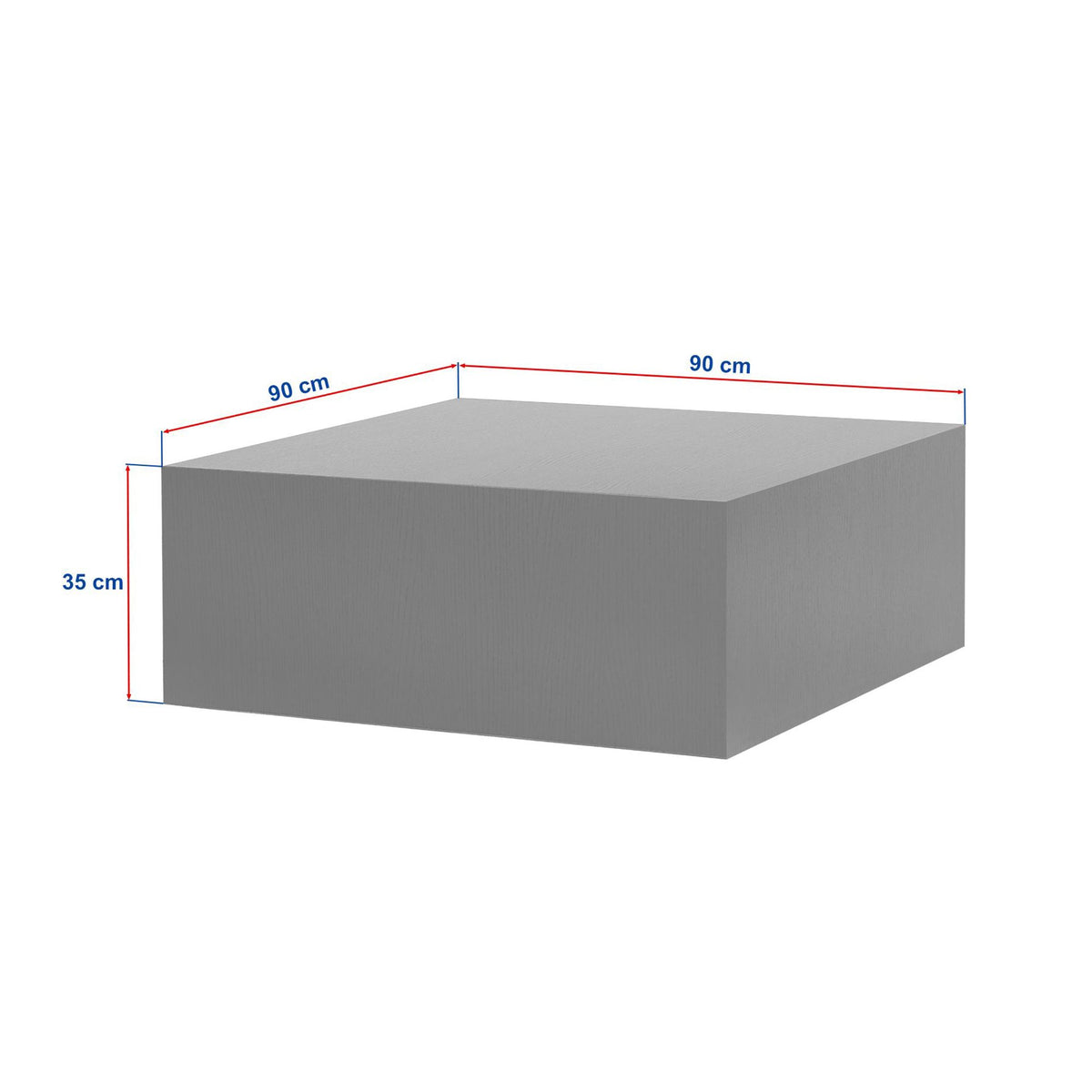 Τραπεζάκι Σαλονιού Klima Μαύρο Ξύλο 90x90x35 εκ. MDF