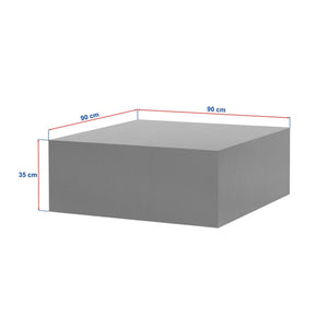 Τραπεζάκι Σαλονιού Klima Μαύρο Ξύλο 90x90x35 εκ. MDF