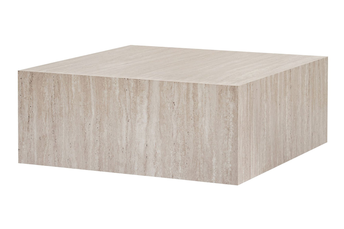 Τραπεζάκι Σαλονιού Klima Travertine 90x90x35 εκ. MDF