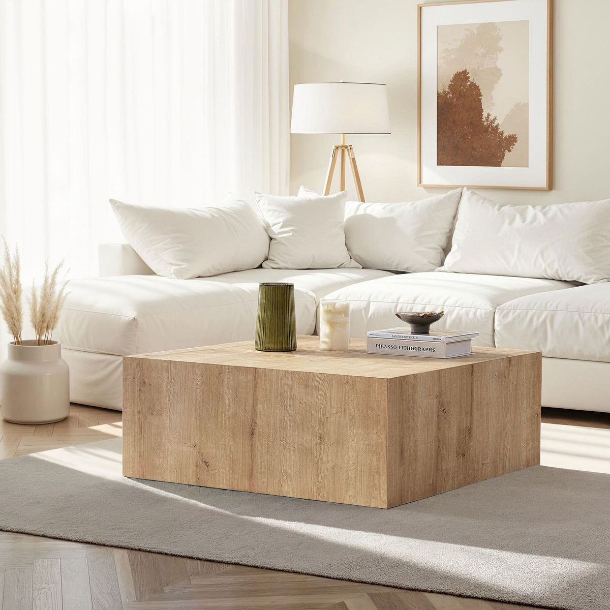 Τραπεζάκι Σαλονιού Klima Δρυς Sapphire 90x90x35 εκ. MDF - Pakobazaar