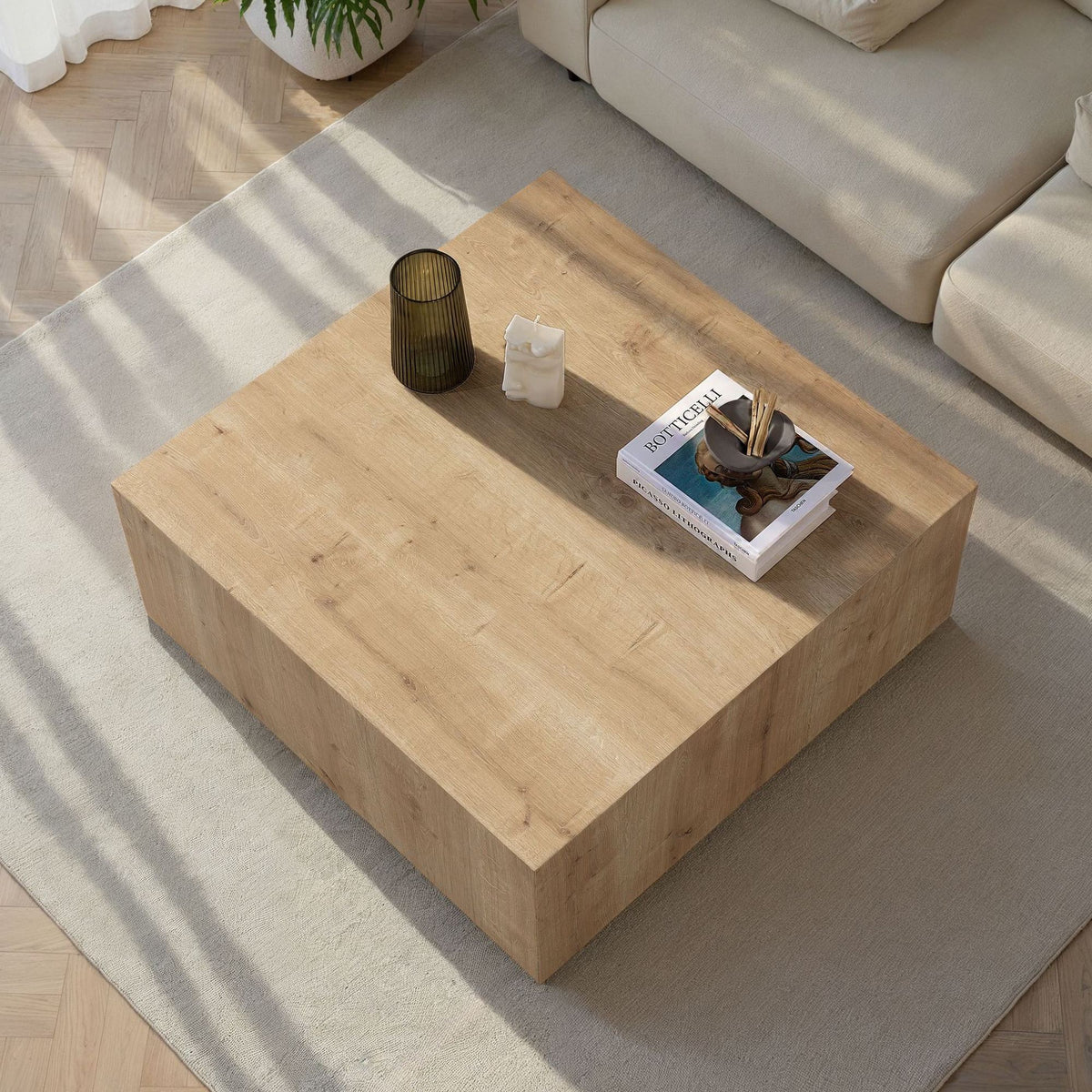 Τραπεζάκι Σαλονιού Klima Δρυς Sapphire 90x90x35 εκ. MDF - Pakobazaar