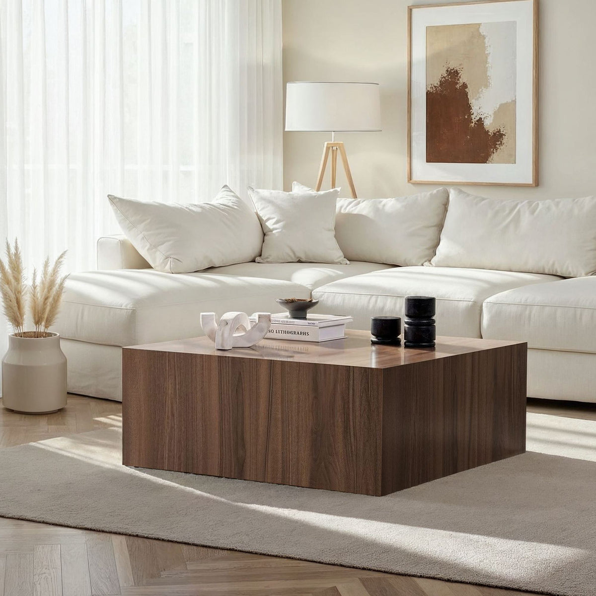 Τραπεζάκι Σαλονιού Klima Καρυδί Venezia 90x90x35 εκ. MDF