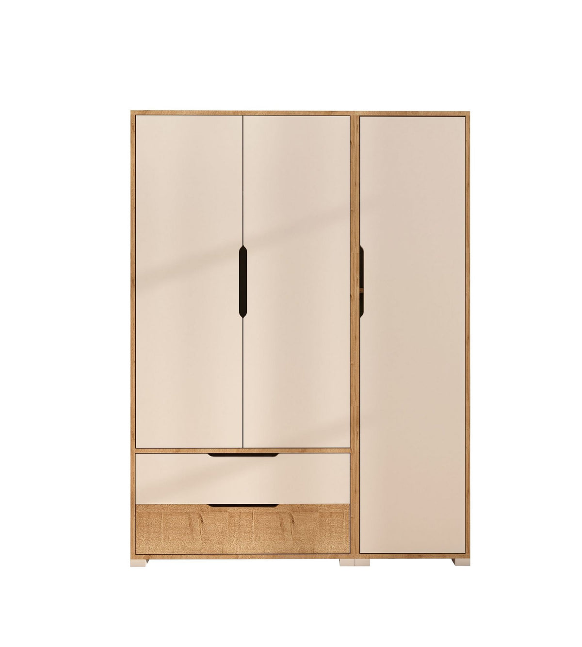 Ντουλάπα Trapezaki Δρυς Sapphire - Λευκό 137x45x183 εκ. Μελαμίνης