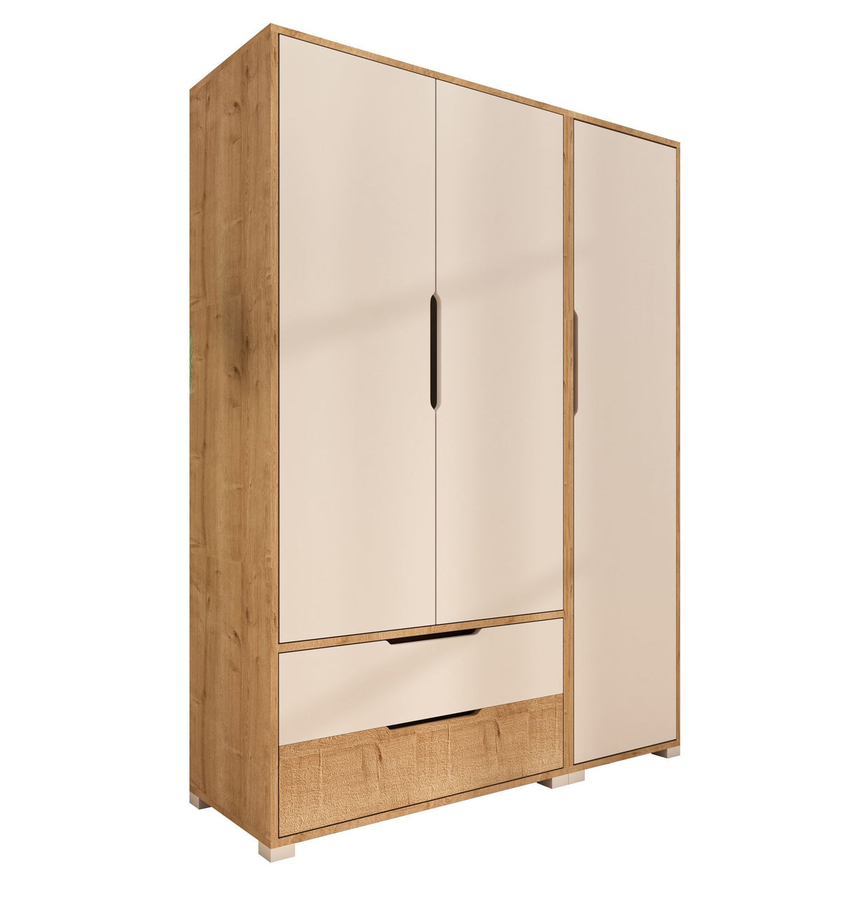 Ντουλάπα Trapezaki Δρυς Sapphire - Λευκό 137x45x183 εκ. Μελαμίνης