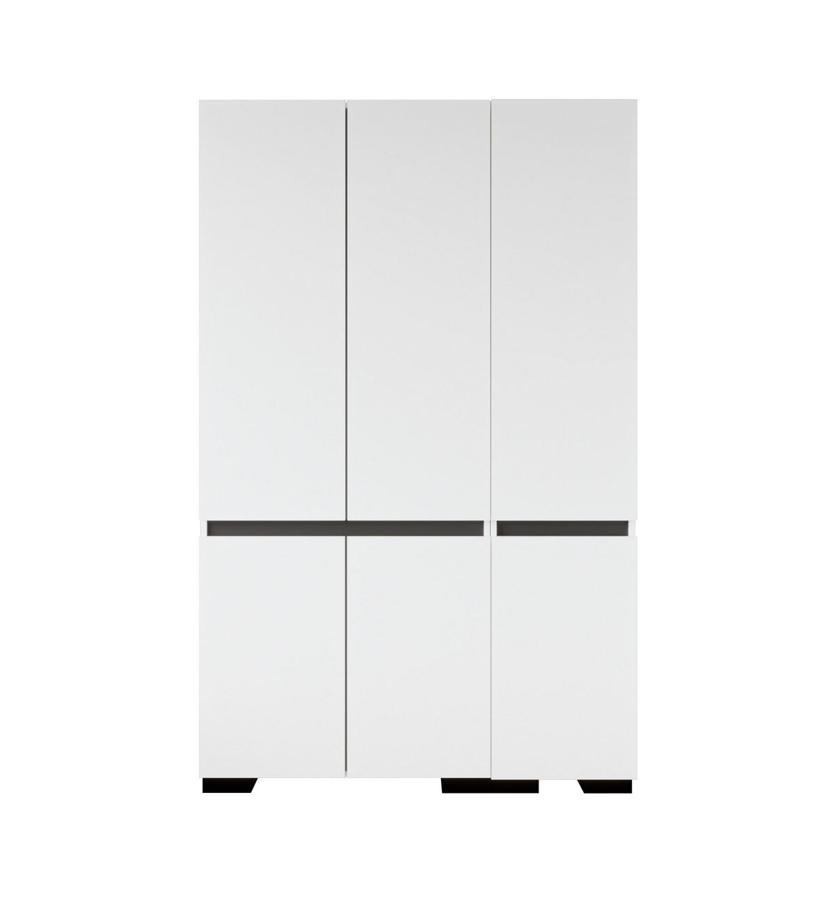 Ντουλάπα Organi Λευκό - Ανθρακί 135x52x210 εκ. Μελαμίνης Κωδ. 1123