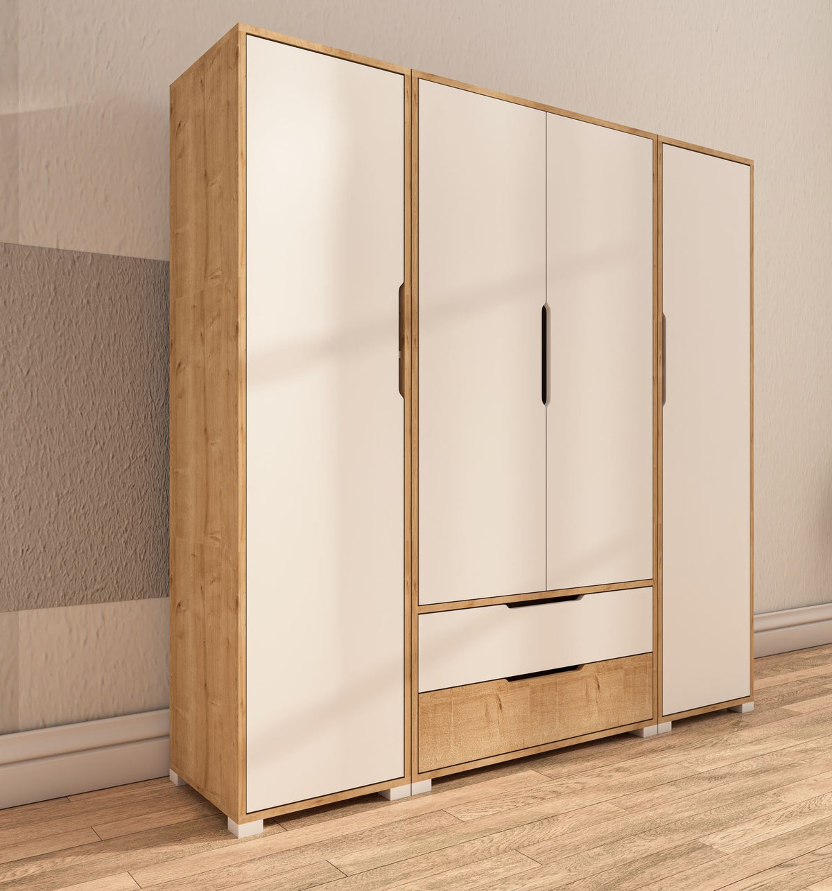 Ντουλάπα Makri Λευκό 184x45x183 εκ. Μελαμίνης