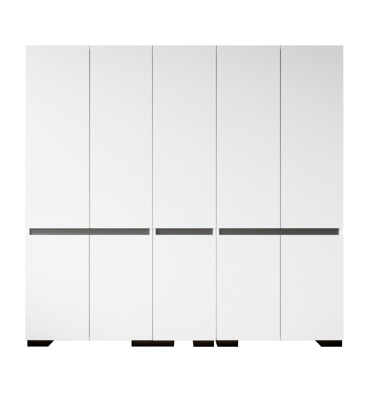Ντουλάπα Kimmeria Λευκό - Ανθρακί 225x52x210 εκ. Μελαμίνης V2