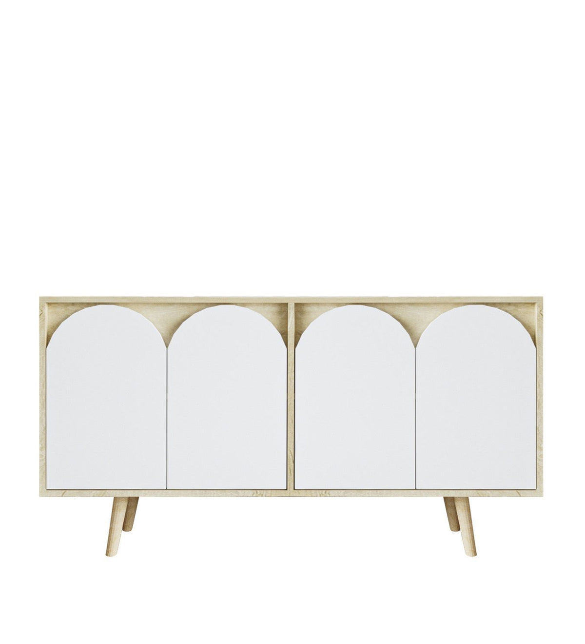 Κονσόλα Oraio Δρυς Sapphire - Λευκό 150x45x80 εκ. Μελαμίνης Κωδ. 1517