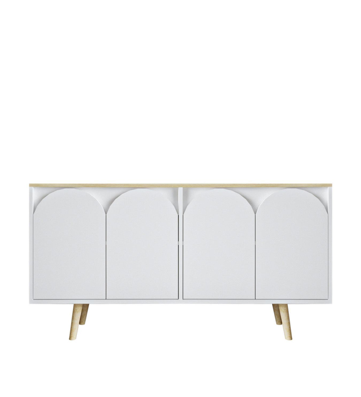Κονσόλα Oraio Δρυς Sapphire - Λευκό 150x45x80 εκ. Μελαμίνης V2