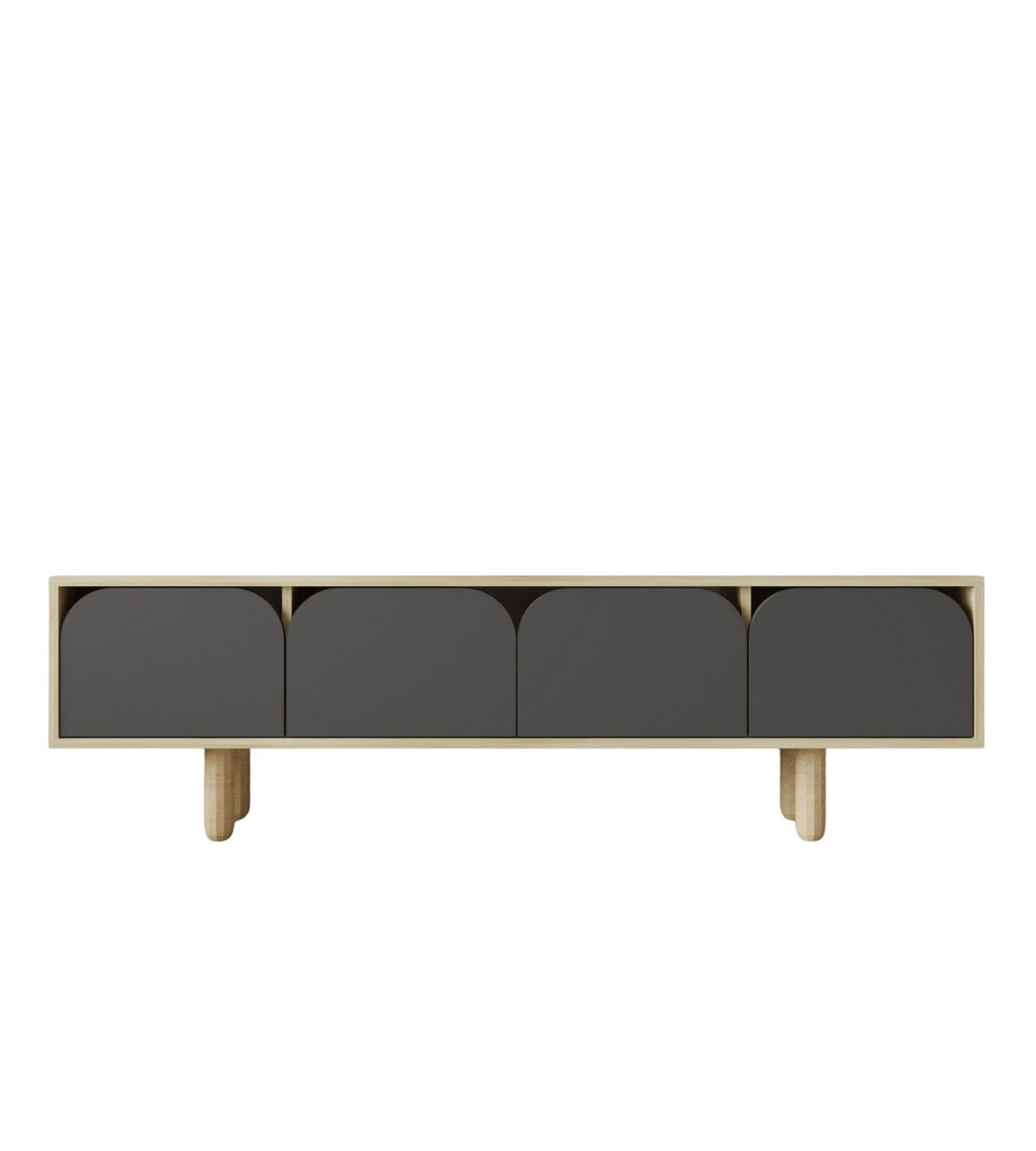 Έπιπλο Τηλεόρασης Kentavros Δρυς Sapphire - Ανθρακί 180x29.8x48 εκ. Μελαμίνης
