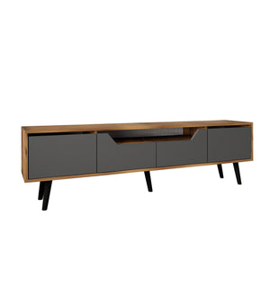 Έπιπλο Τηλεόρασης Komitades Καρυδί - Ανθρακί 180x29.8x48 εκ. Μελαμίνης