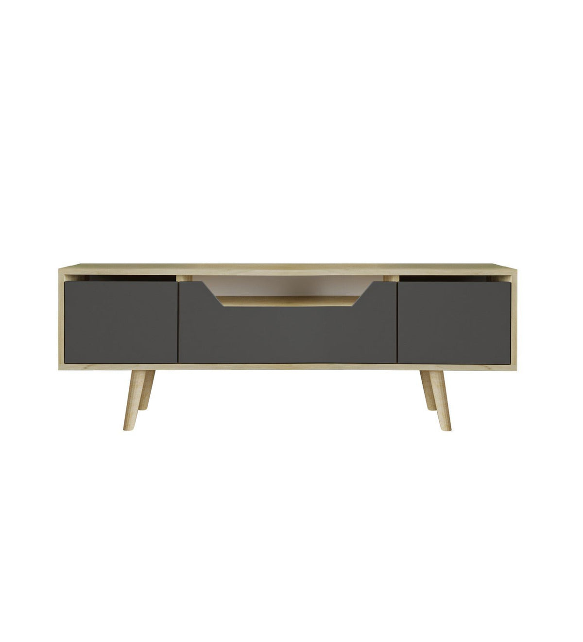 Έπιπλο Τηλεόρασης Komitades Δρυς Sapphire - Ανθρακί 150x29.8x53 εκ. Μελαμίνης