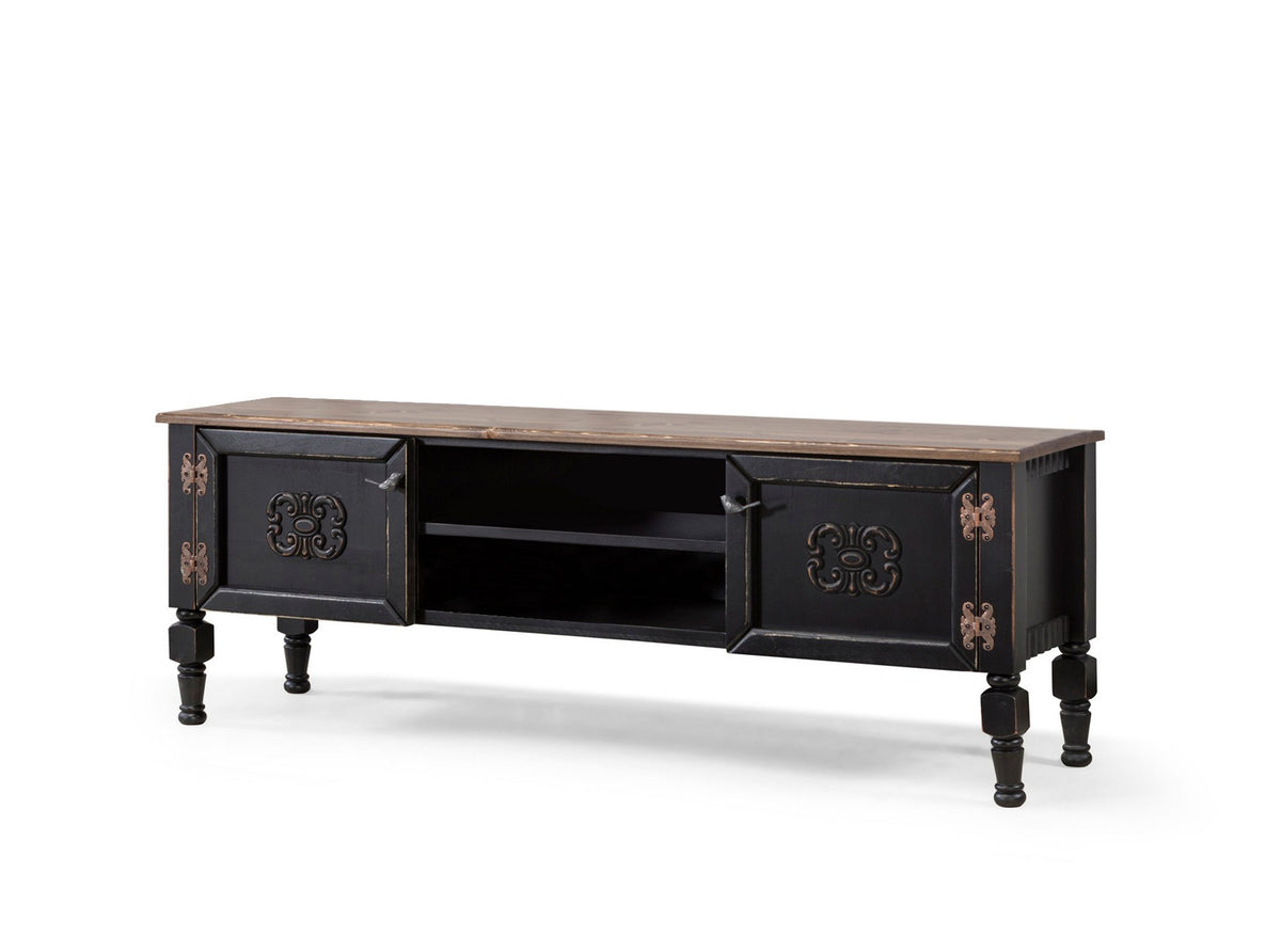 Σύνθεση Τηλεόρασης Mesovouni Μαύρο 150x50x40 εκ. MDF