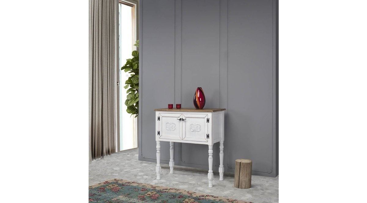 Συρταριέρα Mesovouni Λευκό 80x40x92 εκ. MDF - Pakobazaar