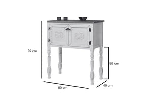 Συρταριέρα Mesovouni Λευκό 80x40x92 εκ. MDF - Pakobazaar