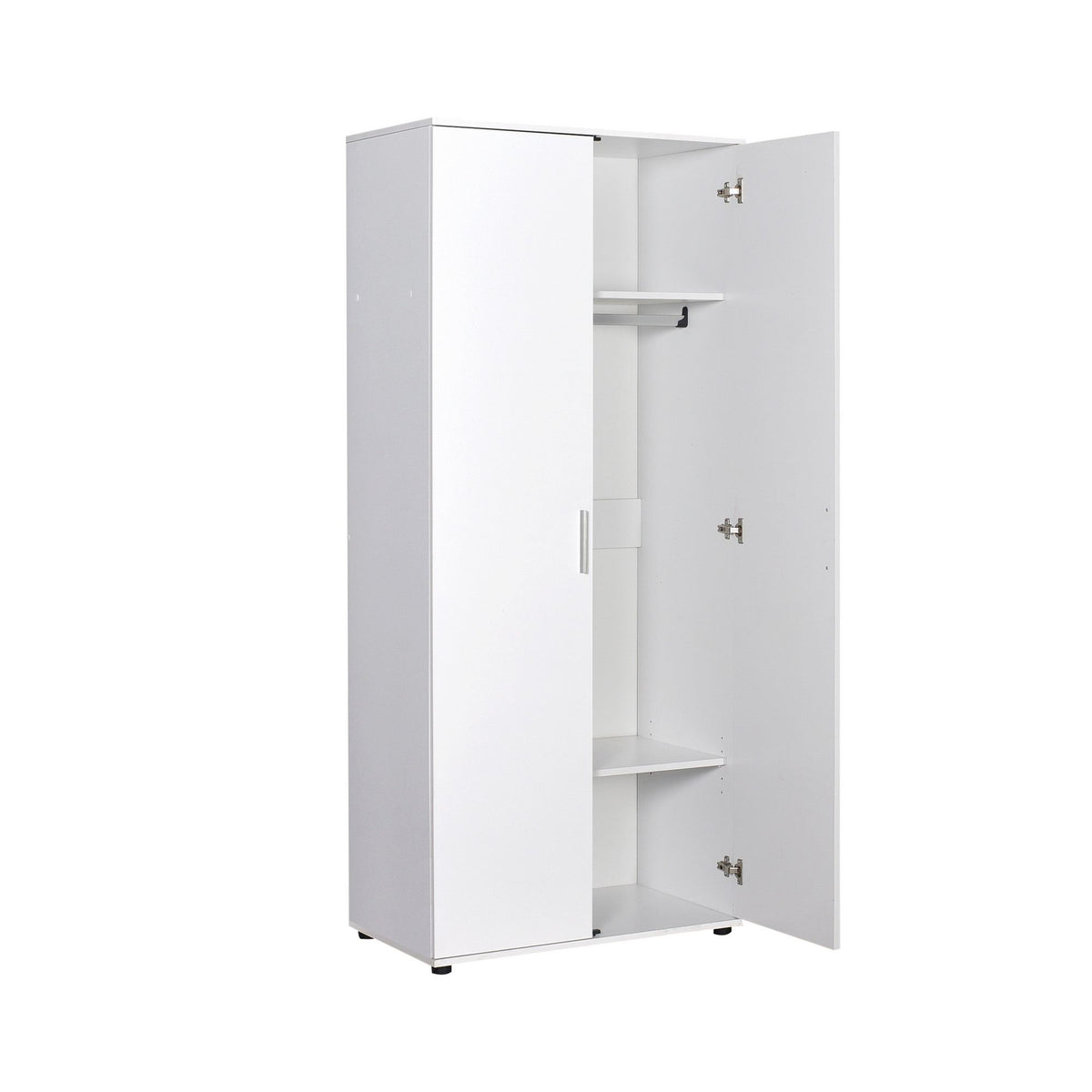 Ντουλάπα Magoula Λευκό 80x47x187 εκ. Μελαμίνης