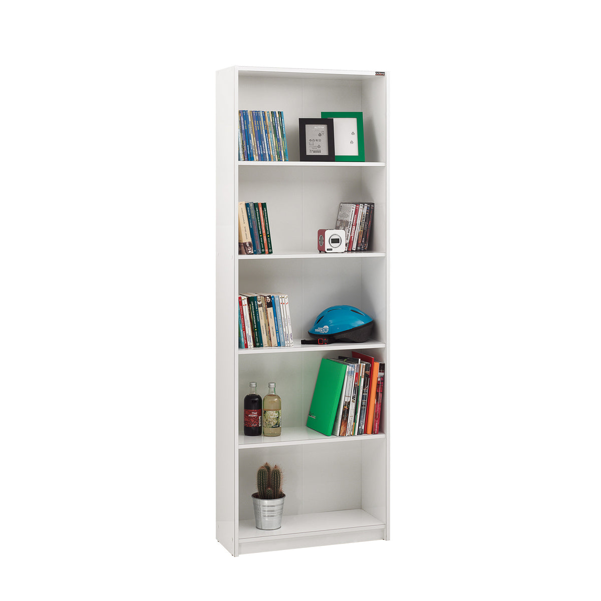 Βιβλιοθήκη Alepochori Λευκό 58x23x170 εκ. Μελαμίνης