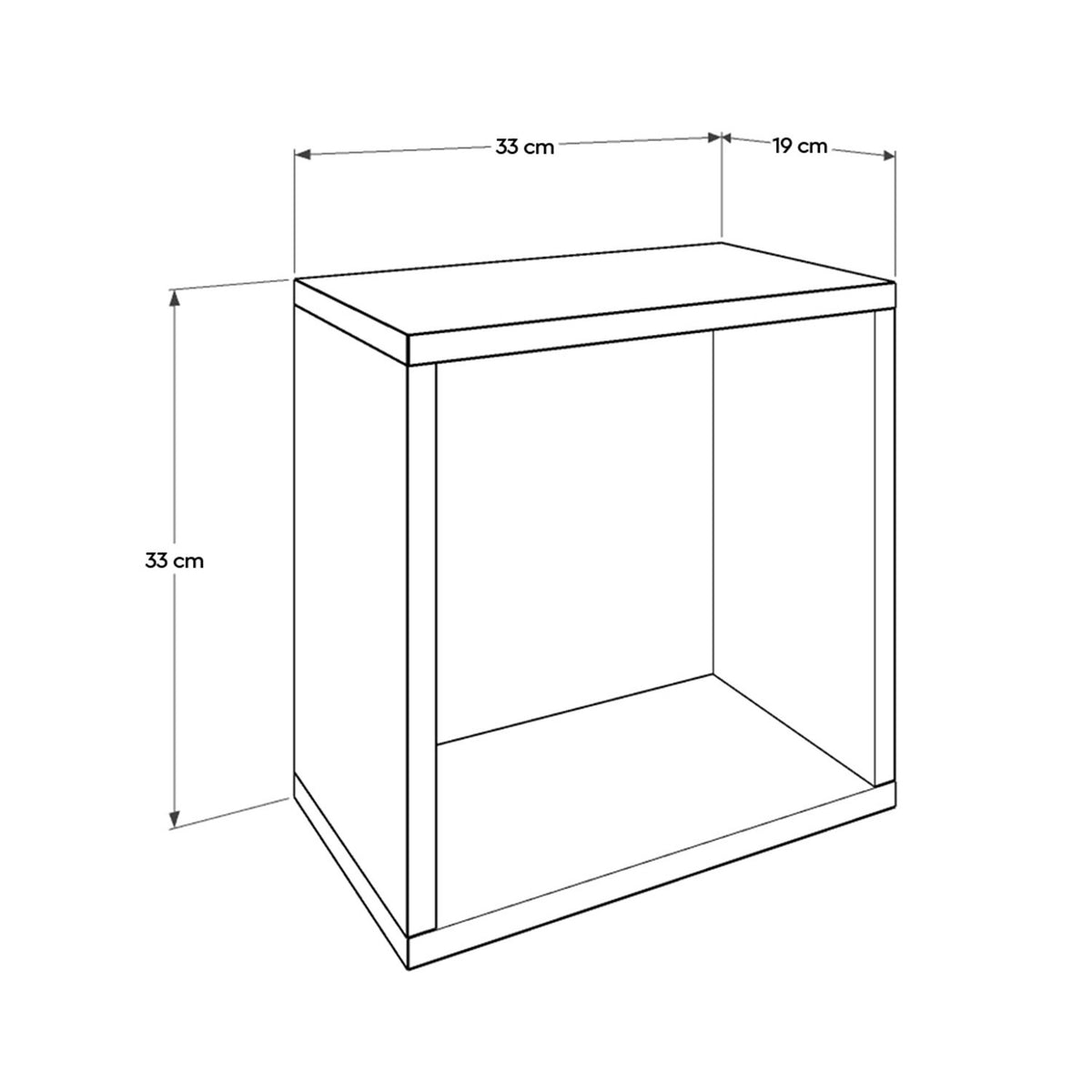 Ράφι Τοίχου Evrychou Λευκό Diamond 33x19x33 εκ. Μελαμίνης