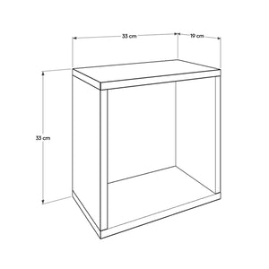 Ράφι Τοίχου Evrychou Λευκό Diamond 33x19x33 εκ. Μελαμίνης