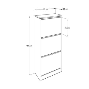 Παπουτσοθήκη Strofades Λευκό 51x26x119 εκ. Μελαμίνης