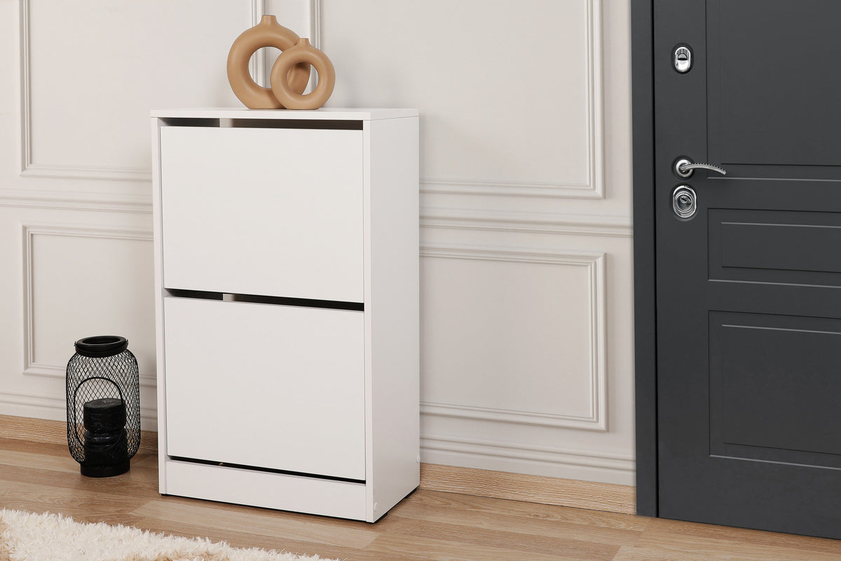 Παπουτσοθήκη Stomio Λευκό 51x26x84 εκ. Μελαμίνης